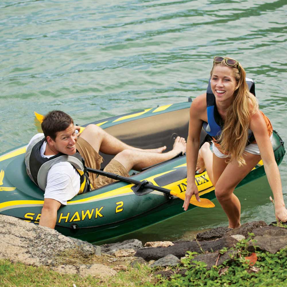 Intex Seahawk 2 Inflatable Boat Set, 2 Person, 240KG payload, #68347