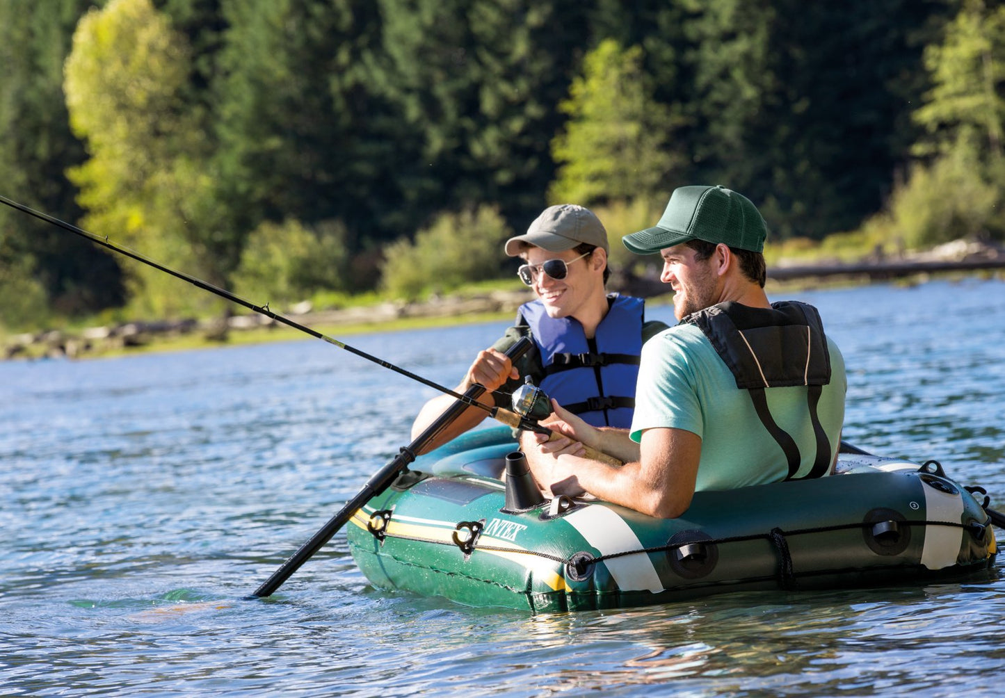 Intex Seahawk 2 Inflatable Boat Set, 2 Person, 240KG payload, #68347