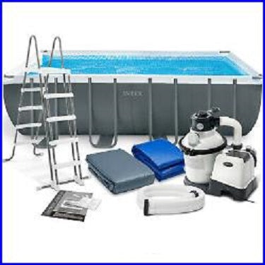 INTEX Rechteckiges Ultra Frame Schwimmbecken XTR 18'x9'x52"